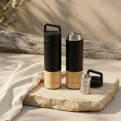 Saint Elias - Bamboo and Stainless Steel Thermos Bottle 530 ml