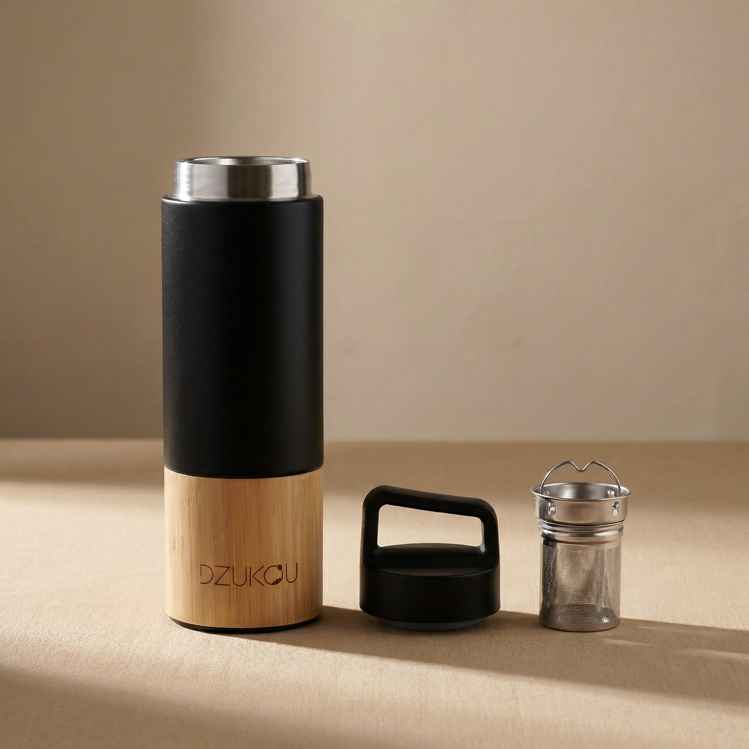 Saint Elias - Bamboo and Stainless Steel Thermos Bottle 530 ml