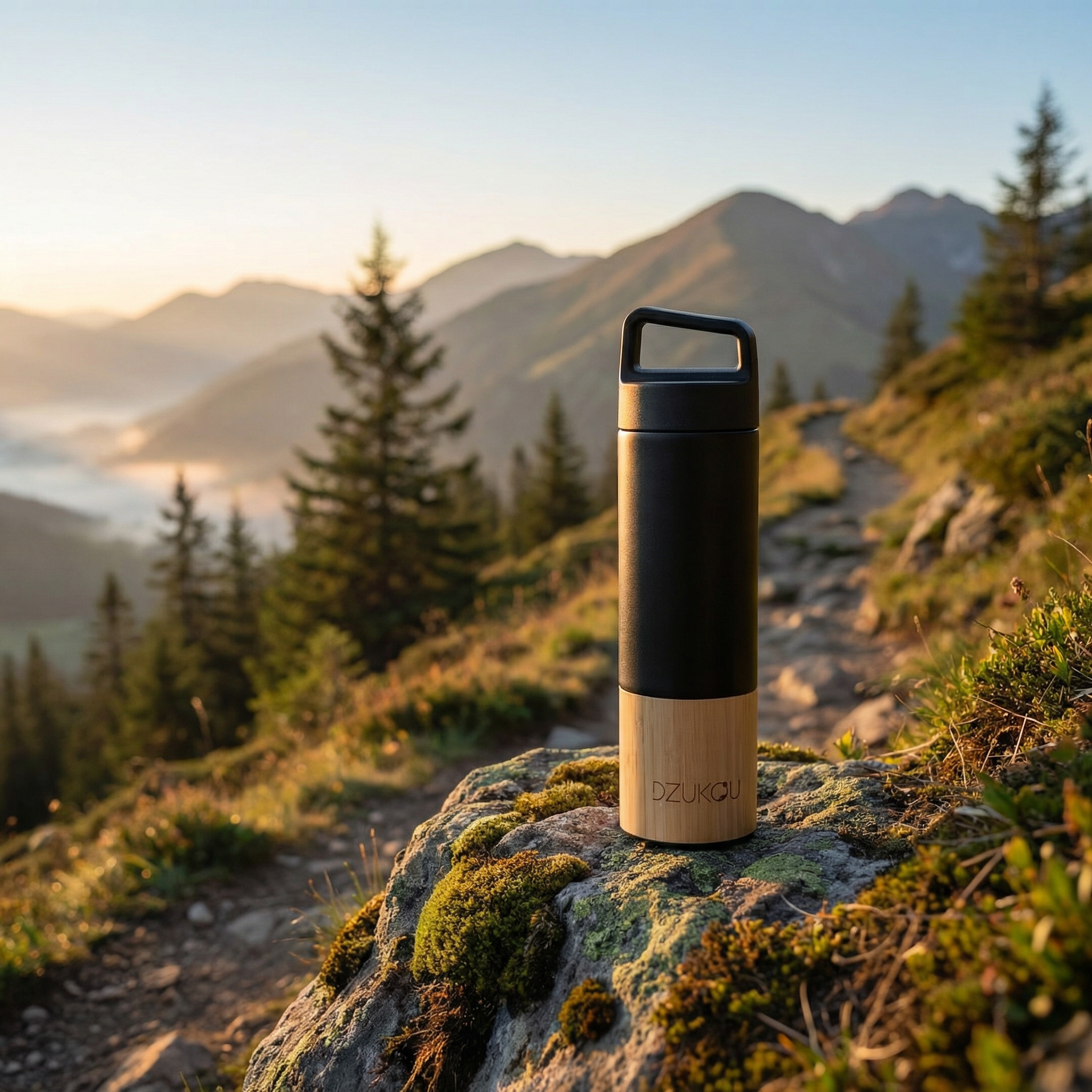 Saint Elias - Bamboo and Stainless Steel Thermos Bottle 530 ml