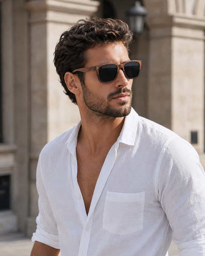 Tokyo Slate - Wooden Sunglasses for Men