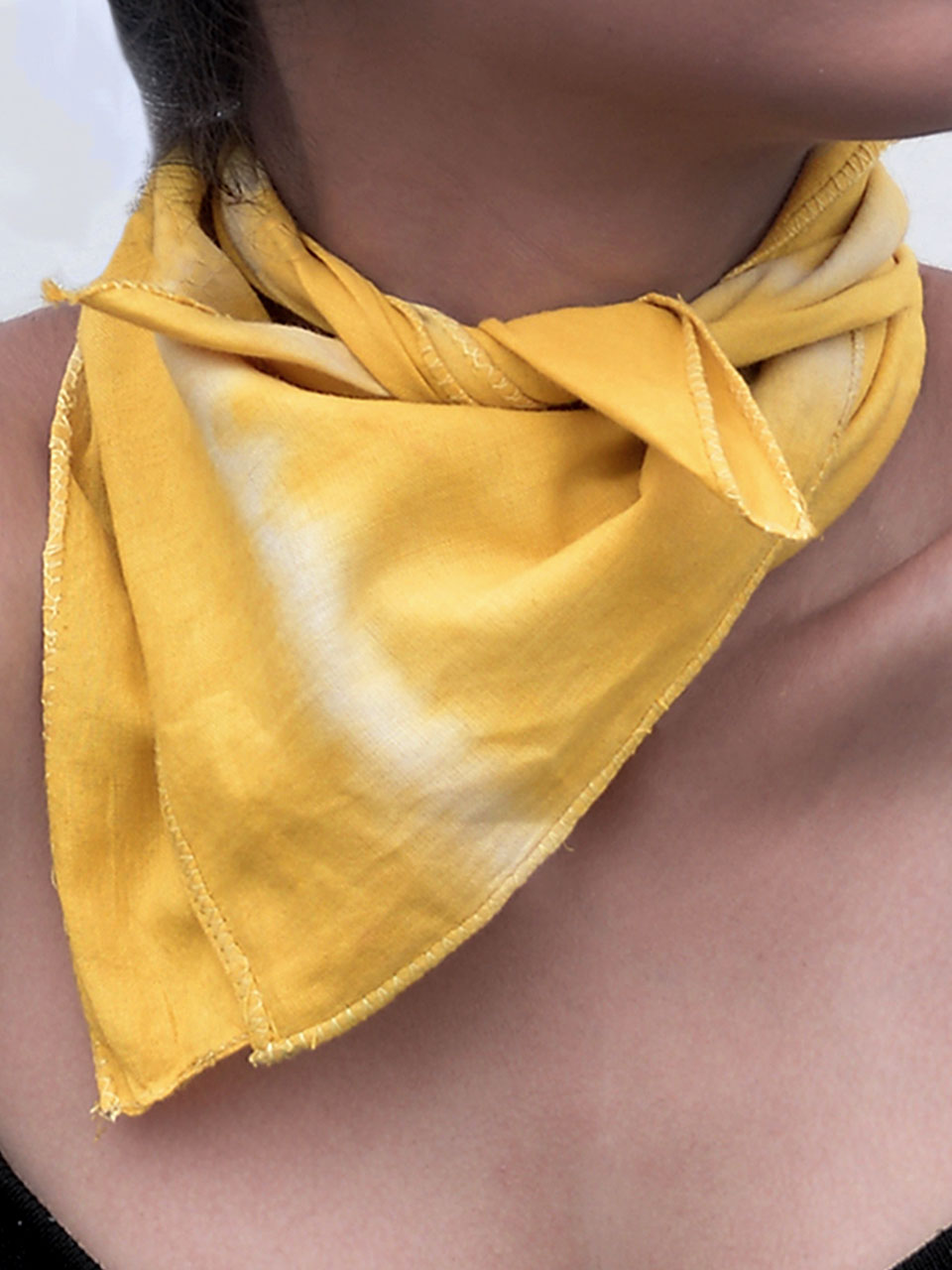 Shibori - Yellow Cotton Neckerchief