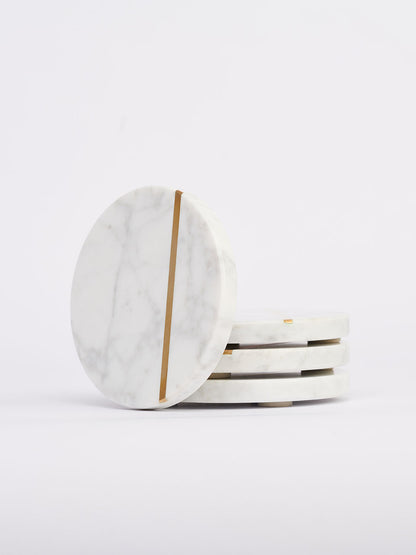 Stonehenge - White Marble Coasters (Set of 6)