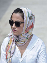 Woman wearing Wooden Sunglasses 