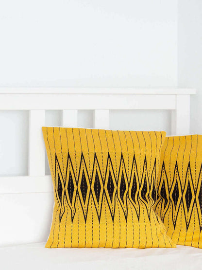 two yellow cushions