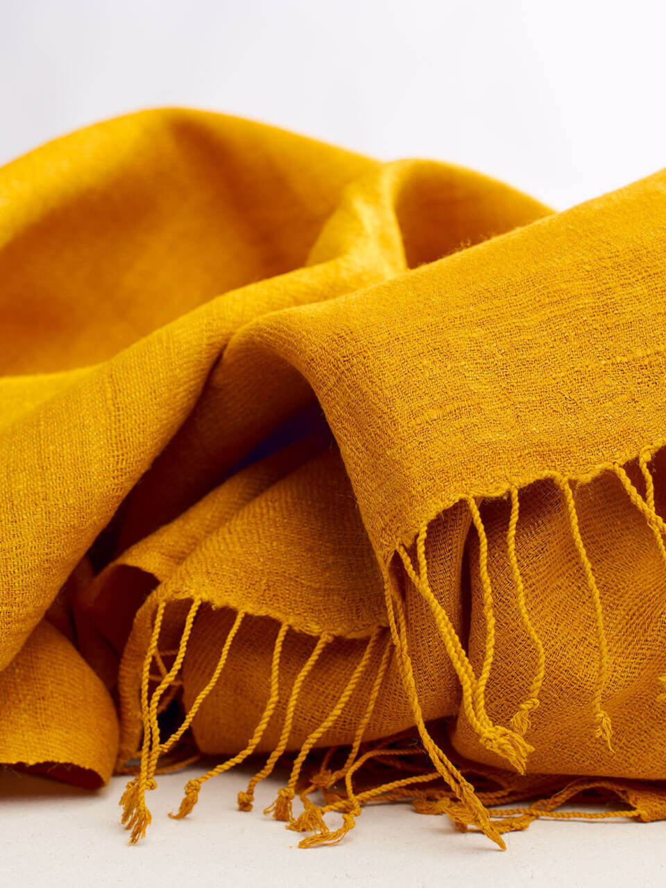 Timeless Silk - Étole en soie jaune Eri